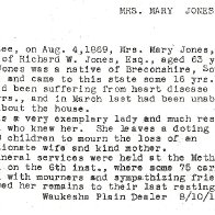 Mary Jones Obituary