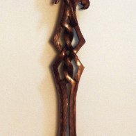 Deep mahogany lovespoon