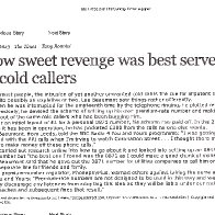 Revenge on cold callers