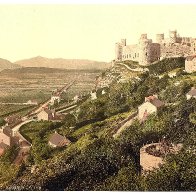 Harlech Castle 1890s Photochrom