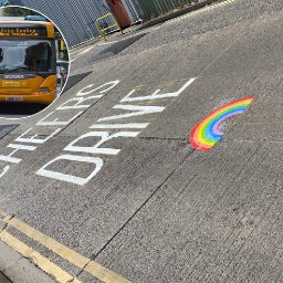 cardiff-bus-has-painted-cheers-drive-on-depot-road-to-thank-drivers