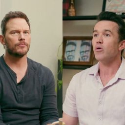 rob-mcelhenney-and-chris-pratt-gift-ryan-reynolds-wrexham-community-park